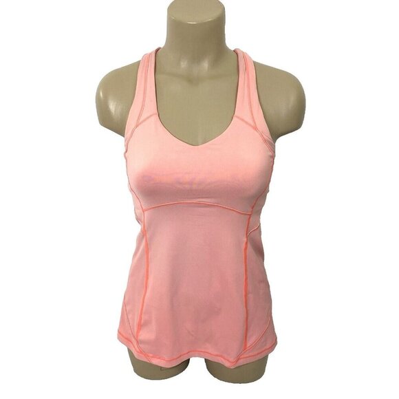 Lululemon Kanto Catch Me Cross Back Flash Tank Top Womens size 6 Peachy Pink - Picture 1 of 10